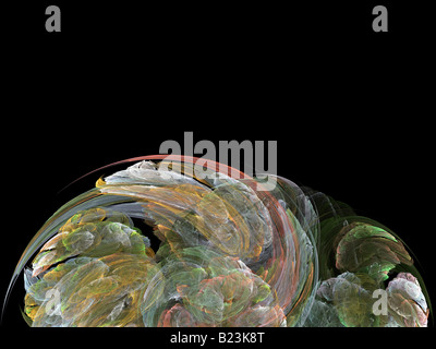 Hohe Auflösung mehrfarbige Fraktale Illustration mit Exemplar Stockfoto