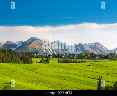 Blick auf die Tatra-Gebirge von Podhale Stockfoto