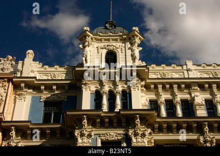 Jugendstil-Architektur in Riga Lettland Baltikum Stockfoto