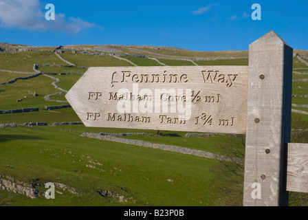 Pennine Way Wegweiser Stockfoto