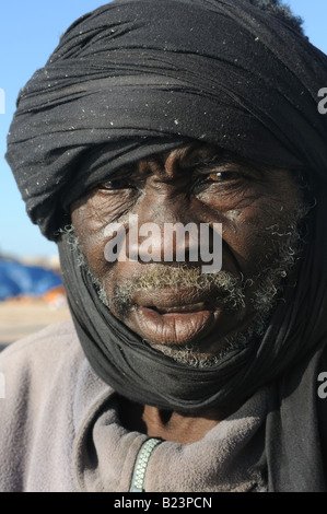 Porträt eines Imraguen Fischers in der Banc d Arguin westlichen Afrika-Mauretanien Stockfoto