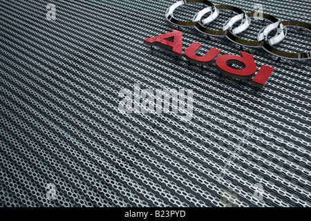 Audi-Logo über Ausstellung stehen, Goodwood Festival of Speed 2008 Stockfoto