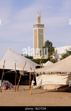 Die Zelt-Markt und die marokkanische Moschee in Mauretanien Nouakchott West-Afrika Stockfoto