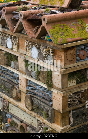 Bug-Hotel, 2008 Hampton Court Palace Flower Show, England. Stockfoto