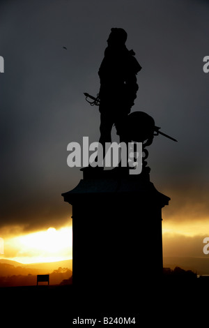 Stadt von Plymouth, England. Sir Joseph Boehm RA entworfen Sir Francis Drake Bronze Statue, auf Plymouth Hacke Promenade gelegen. Stockfoto