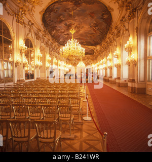 Die große Galerie im Schloss Schönbrunn Wien Österreich Aug 1995 Stockfoto