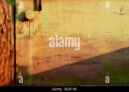 Abstrakt, lackiertes Metall Stockfoto