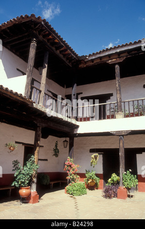 Das Casa de Los einmal Patios oder Haus der elf Innenhöfe in Patzcuaro, Michoacan, Mexiko. Stockfoto