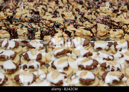 Die Weihnachtsplätzchen Kekse Linzer oben von oben große hochauflösende Bilder Bilder Fotos nahe horizontal in den USA Hi-res Stockfoto