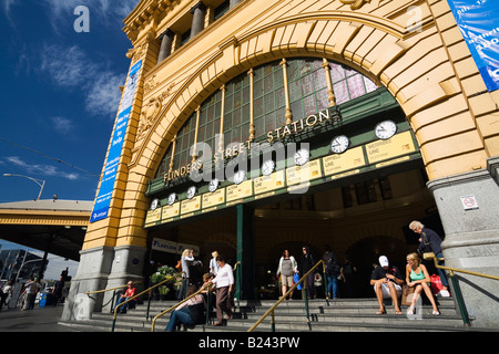 Flinders Street Station - Melbourne, Victoria, Australien Stockfoto