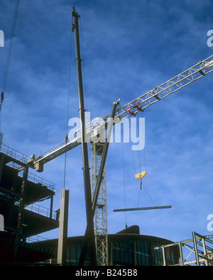 Krane auf der Baustelle Stockfoto