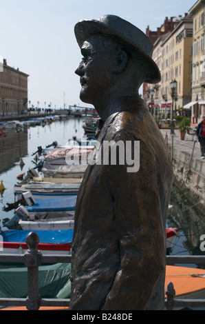 Statue von James Joyce in Triest, Italien. Stockfoto