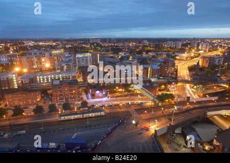 MANCHESTER SKYLINE NACHT BEETHAM TOWER HILTON HOTEL DEANSGATE Stockfoto