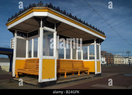 Tierheim am Southsea Meer Stockfoto