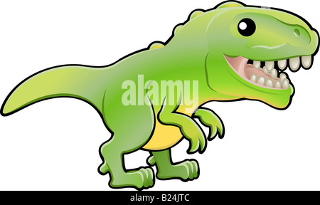 Abbildung von einem niedlichen Tyrannosaurus Rex Dinosaurier Stockfoto