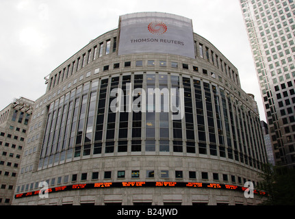 Reuters Gebäude befindet sich in Canary Wharf London England Stockfoto