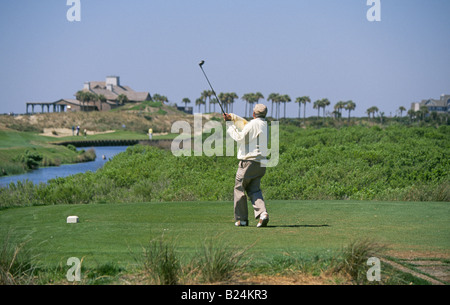 Kiawah Island eine vorgelagerten Insel in der Nähe von Charleston ist ein beliebtes Urlaubsziel sind diese Golfer an der Ocean Course Stockfoto