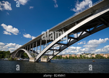 Västerbron und Norr Mälarstrand (Stockholm) Stockfoto