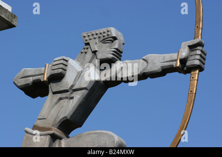 Art-Deco-Bogenschütze am Ostbahnhof Finchley Stockfoto