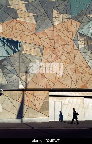 Federation Square - Melbourne, Victoria, Australien Stockfoto