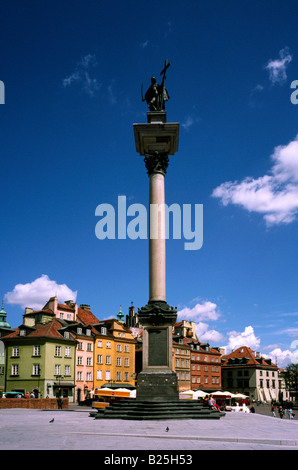 8. Juli 2008 - Zygmunt Säule am Burgplatz in der Stare Miasto, die Altstadt der polnischen Hauptstadt Warschau. Stockfoto