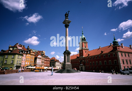 8. Juli 2008 - Zygmunt Spalte und Königsschloss in Stare Miasto, die Altstadt der polnischen Hauptstadt Warschau. Stockfoto