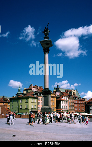 8. Juli 2008 - Zygmunt Säule am Burgplatz in der Stare Miasto, die Altstadt der polnischen Hauptstadt Warschau. Stockfoto