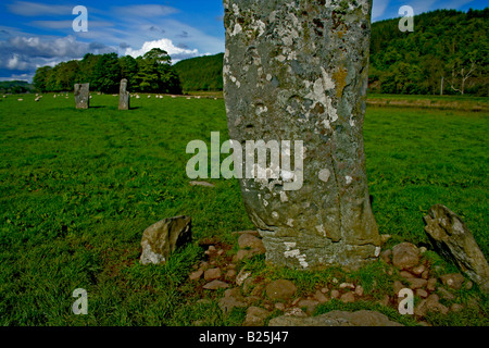 Nether Largie Steinen, Kilmartin Stockfoto