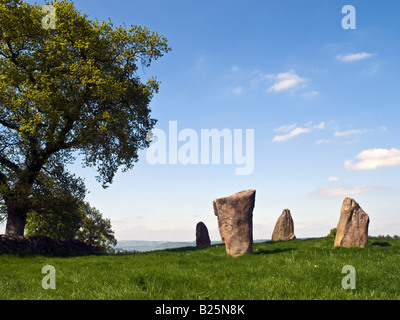 "Neun Stein schließen", Harthill Moor, Derbyshire Stockfoto