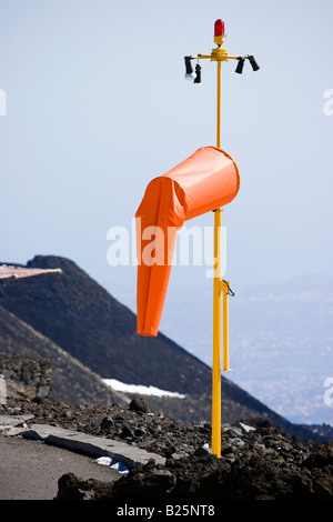 Roter Wind Kegel auf den Ätna, Sizilien, Italien Stockfoto