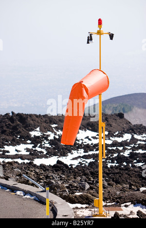 Roter Wind Kegel auf den Ätna, Sizilien, Italien Stockfoto