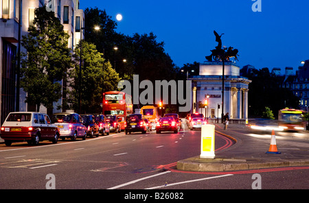 Die Wellington Arch Hyde Park Corner London UK Europe Stockfoto