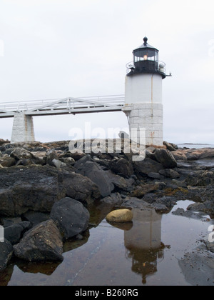 Marshall Point Lighthouse - Port Clyde, Maine, USA Stockfoto