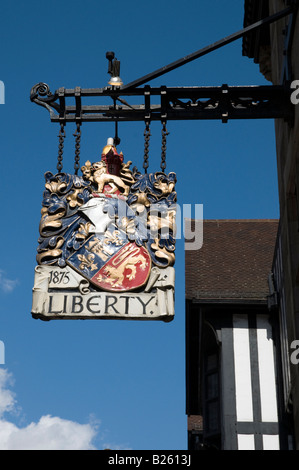 Liberty Kaufhaus Zeichen London England UK Stockfoto