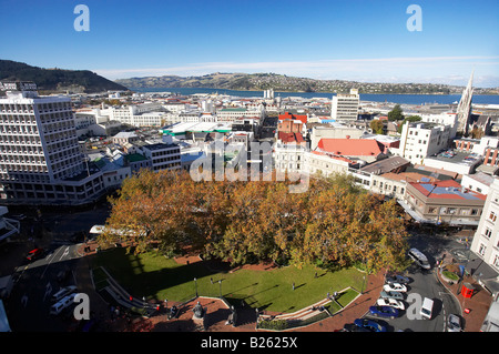 Herbst Bäume der Octagon Dunedin Otago Südinsel Neuseelands Stockfoto