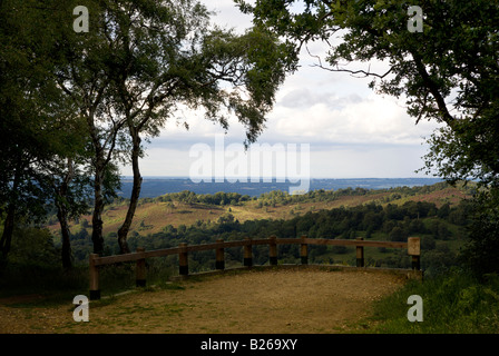 Des Teufels Punchbowl, Surrey, England, UK. Stockfoto