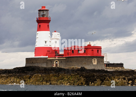 Longstone Leuchtturm in Farne Insel, England. Stockfoto