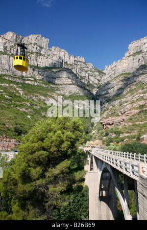 Seilbahn nach Montserrat Kloster, Katalonien, Spanien Stockfoto