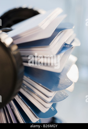 Nahaufnahme von rotary Kartei Stockfoto