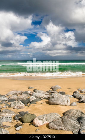 Dhail Mor Strand auf der Isle of Lewis, Hebriden, Schottland, Vereinigtes Königreich Stockfoto