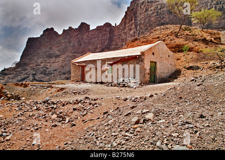 Haus in den Bergen auf Santo Antao Kap Verde Stockfoto