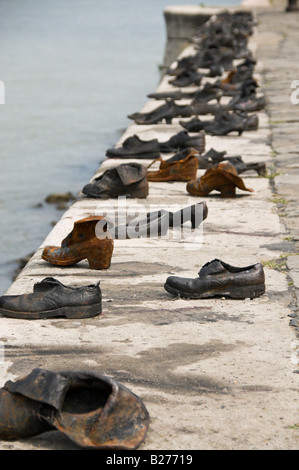 Holocaust Denkmal Donau Budapest Ungarn Stockfoto
