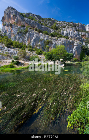 Krka Wasserfälle, Roski slap, Kroatien, Europa Stockfoto