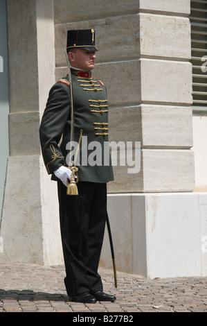 Ungarischer Soldat in zeremoniellen uniform Stockfoto