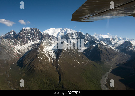 Flug sehen in Wrangell-St. Elias Nationalpark & Preserve mit Wrangell Bergluft, McCarthy, Alaska, USA Stockfoto