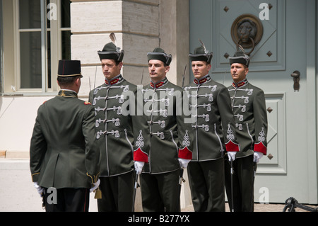 Ungarische Soldaten in zeremoniellen uniform Stockfoto