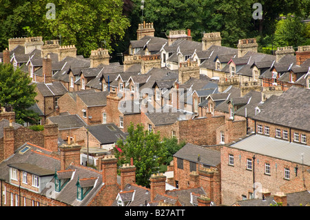 Typische Reihenhäuser traditionelle in York, Yorkshire Stockfoto