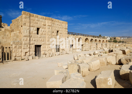 Hippodrom in Ruinen von Jerash, Roman Dekapolis-Stadt aus 39 bis 76 AD, Jordan, Arabien Stockfoto