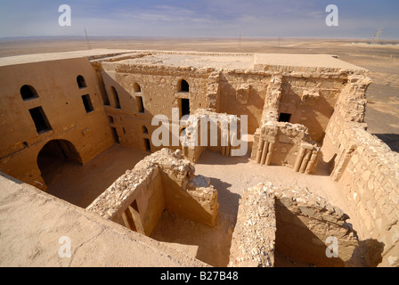 Wüste Burg Qasr al Kharanah Jordan Arabia Stockfoto