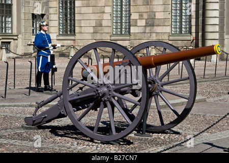 Schwedische Königliche berittene Garde Stockfoto